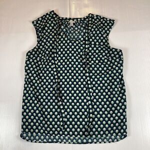 Merona Womens Tank Top Shirt Top Size 2XL Sleeveless Stretch Polka Dot Soft